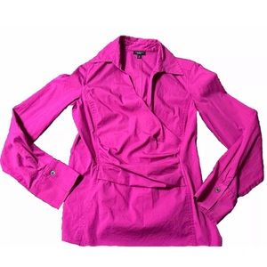 Talbots Shirt Womens Small  Pink Long Sleeve Blouse Top